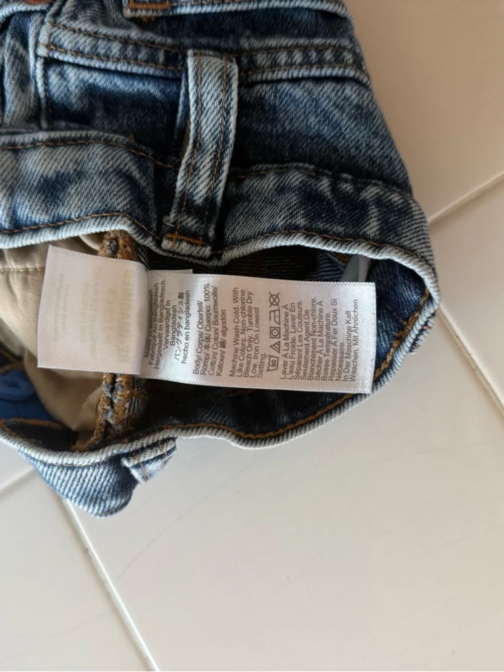 J. Crew Girls Sz 4 High Waist Mom Jeans Adjustable Waist 100% Cotton Crew Cuts - Picture 9 of 11
